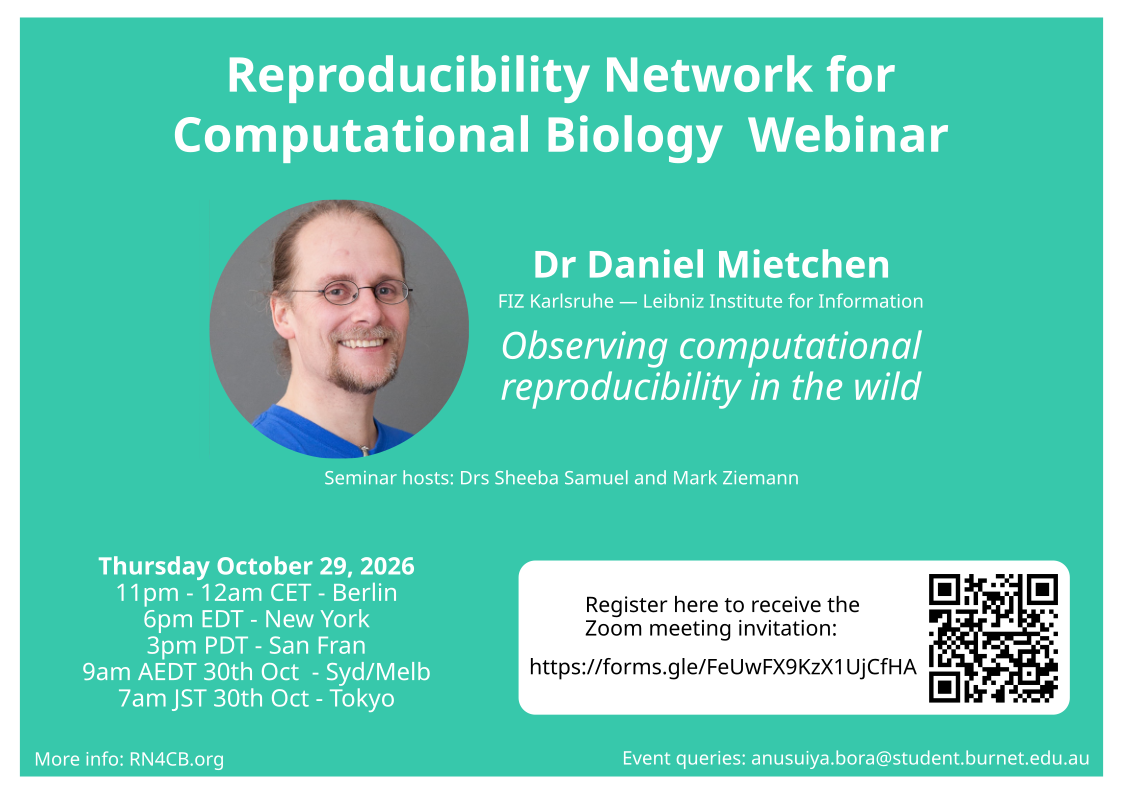 Seminar Flyer October 2026 - Dr Daniel Mietchen